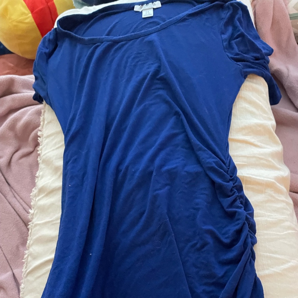 Motherhood Maternity Blue Dress